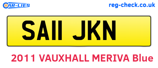 SA11JKN are the vehicle registration plates.