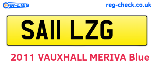 SA11LZG are the vehicle registration plates.