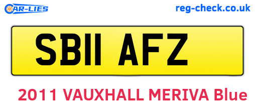 SB11AFZ are the vehicle registration plates.