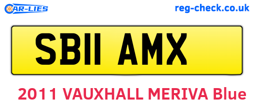 SB11AMX are the vehicle registration plates.