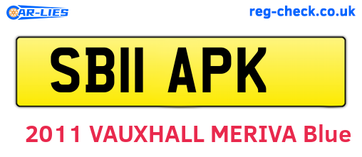 SB11APK are the vehicle registration plates.