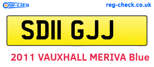 SD11GJJ are the vehicle registration plates.