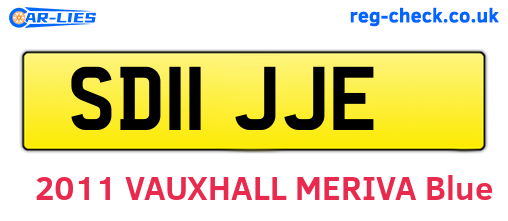 SD11JJE are the vehicle registration plates.