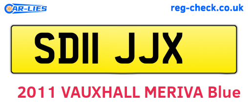 SD11JJX are the vehicle registration plates.