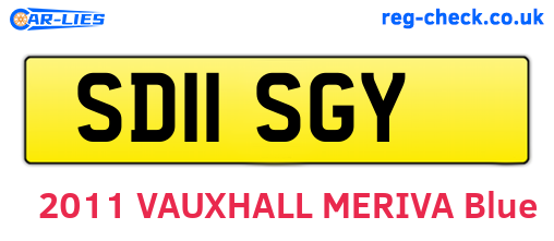 SD11SGY are the vehicle registration plates.