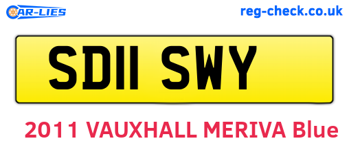 SD11SWY are the vehicle registration plates.