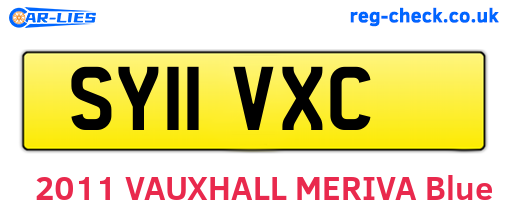SY11VXC are the vehicle registration plates.