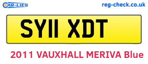 SY11XDT are the vehicle registration plates.