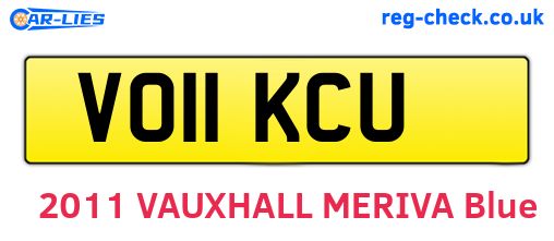 VO11KCU are the vehicle registration plates.