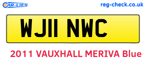 WJ11NWC are the vehicle registration plates.