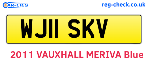 WJ11SKV are the vehicle registration plates.
