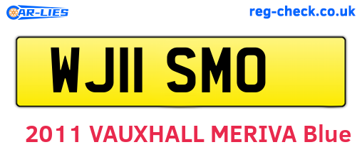 WJ11SMO are the vehicle registration plates.