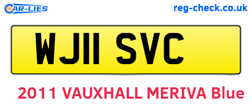 WJ11SVC are the vehicle registration plates.