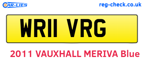 WR11VRG are the vehicle registration plates.