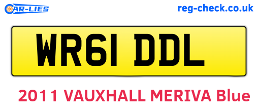 WR61DDL are the vehicle registration plates.