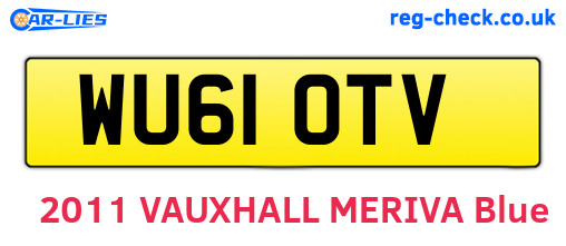 WU61OTV are the vehicle registration plates.