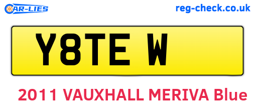 Y8TEW are the vehicle registration plates.