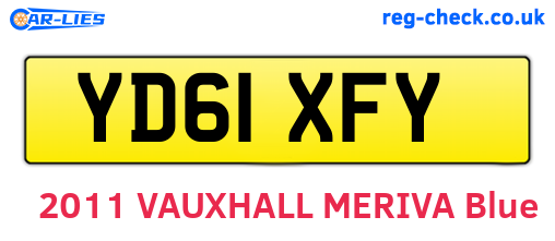 YD61XFY are the vehicle registration plates.