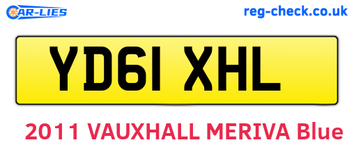 YD61XHL are the vehicle registration plates.