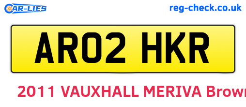 AR02HKR are the vehicle registration plates.