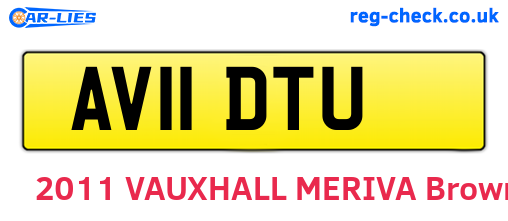AV11DTU are the vehicle registration plates.