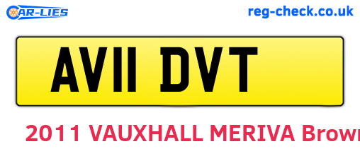 AV11DVT are the vehicle registration plates.