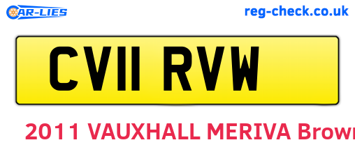 CV11RVW are the vehicle registration plates.