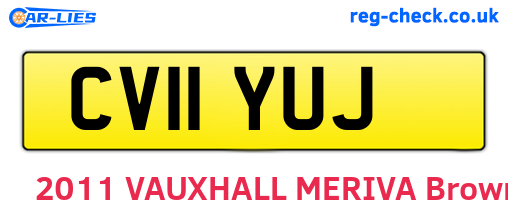 CV11YUJ are the vehicle registration plates.