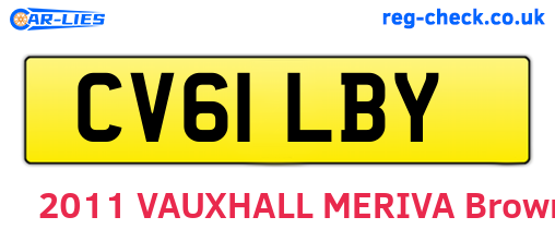 CV61LBY are the vehicle registration plates.
