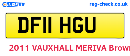 DF11HGU are the vehicle registration plates.