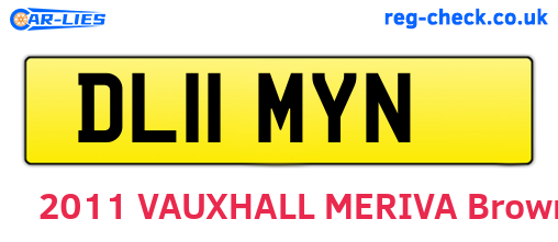 DL11MYN are the vehicle registration plates.