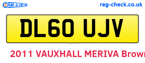 DL60UJV are the vehicle registration plates.