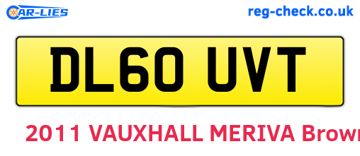 DL60UVT are the vehicle registration plates.