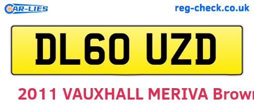DL60UZD are the vehicle registration plates.