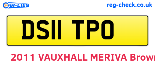 DS11TPO are the vehicle registration plates.