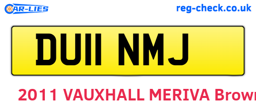 DU11NMJ are the vehicle registration plates.