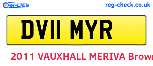 DV11MYR are the vehicle registration plates.
