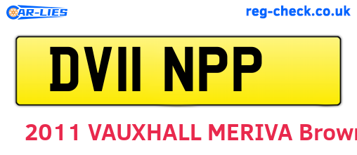 DV11NPP are the vehicle registration plates.