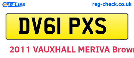 DV61PXS are the vehicle registration plates.