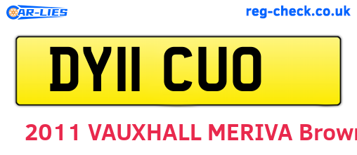 DY11CUO are the vehicle registration plates.