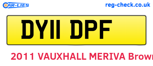 DY11DPF are the vehicle registration plates.