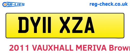 DY11XZA are the vehicle registration plates.