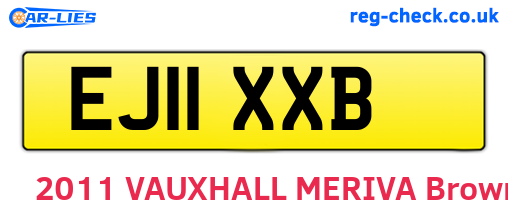 EJ11XXB are the vehicle registration plates.
