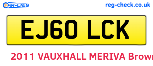 EJ60LCK are the vehicle registration plates.
