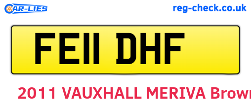 FE11DHF are the vehicle registration plates.