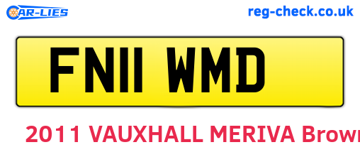 FN11WMD are the vehicle registration plates.