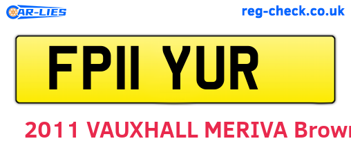 FP11YUR are the vehicle registration plates.