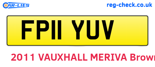 FP11YUV are the vehicle registration plates.
