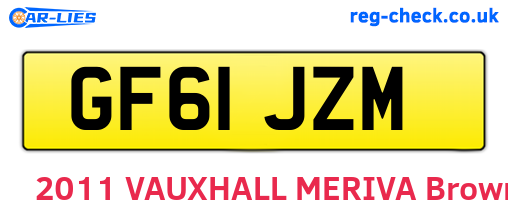 GF61JZM are the vehicle registration plates.