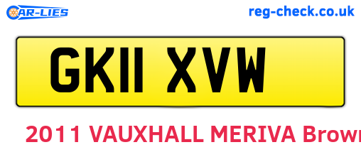 GK11XVW are the vehicle registration plates.